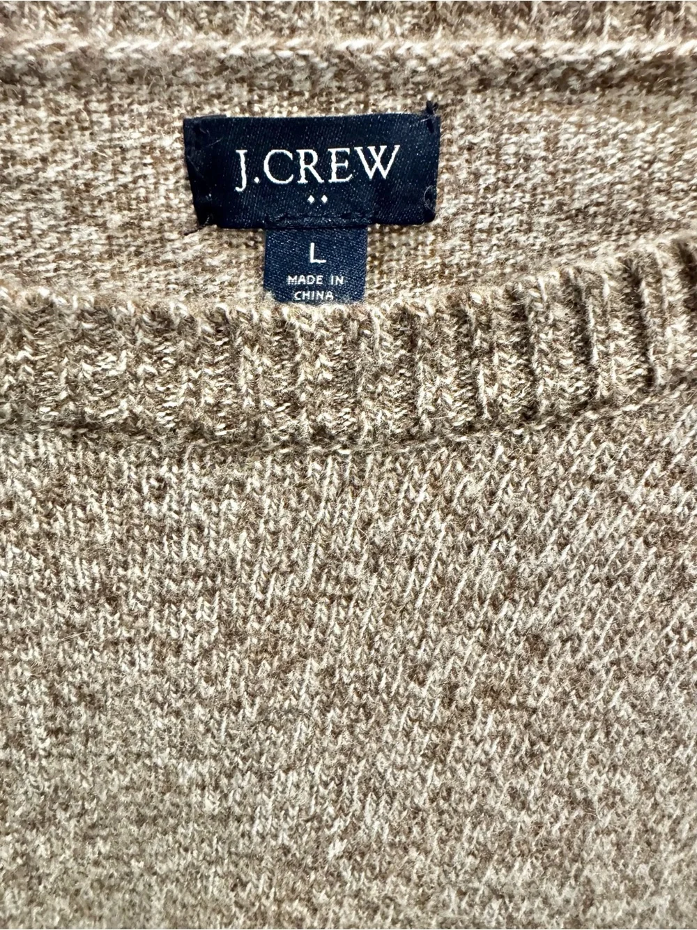 J. Crew Beige/Tan Crewneck Sweater